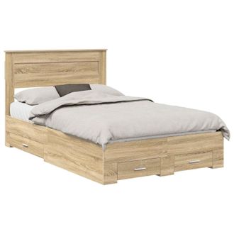 vidaXL Struttura Del Letto Con Cassetto Rovere Sonoma 120 X 200 Cm Vidaxl