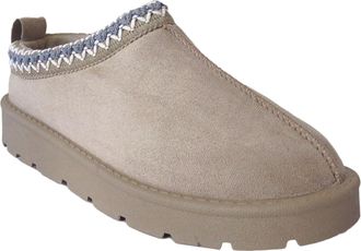 Generic Ladies Cozy Faux Suede Moccasin Slippers Boot Shoes Womens Fleece Lining Aztec Mules Clogs (Mushroom, UK Footwear Size System, Adult, Women, Numeric, 