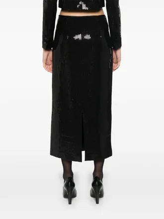 PESERICO Womens Sequinned Maxi Skirt Aw24 W