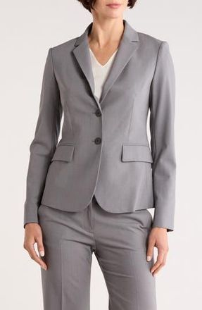 Theory Carissa Verve Stretch Virgin Wool Blazer in Pearl Melange at Nordstrom Rack, Size 00