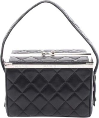Chanel Pre-owned Vintage Handtas - Dames - Vintage Handtas - Zwart - ONE Size - Leer - Vintage