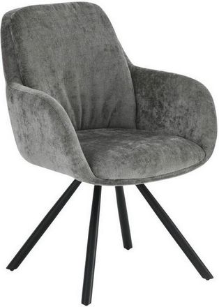 MID.YOU Mid.you Armlehnstuhl, Grau, Holz, Metall, Textil, Pappel, Sperrholz, Rundrohr, 62x88x66 cm, Esszimmer, St&uuml;hle, Polsterst&uuml;hle