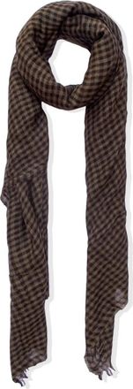 Cortana Geruite Vichy Bruin en Zwarte Sjaal - Dames - Sjaals - Bruin - ONE Size - Kasjmier - Accessoires