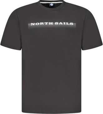 North Sails Zwarte Katoenen Crew Neck T-Shirt - Heren - T-shirts - Zwart - M - Katoen - Tops