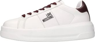 Love Moschino Ja 15315G0Nia 110 Leren Sneaker - Dames - Sneakers - Wit - 36 EU - Leer - Schoenen