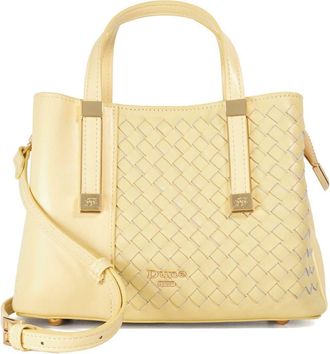 Dune London Dinkydorry Faux Leather Top Handle Bag in Lemon Synthetic at Nordstrom