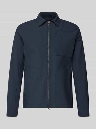 Scandinavian Edition Regular Fit Jacke mit Umlegekragen Modell Motion in Marine, Gr&ouml;&szlig;e XXXL