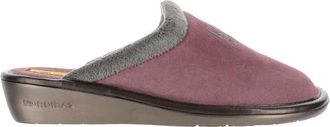 Nordikas Natala III Womens Faux Fur Lined Suede Mule Slippers 5 UK Mauve Suede