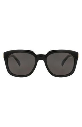 Dunhill 56mm Square Sunglasses in Black Black Grey at Nordstrom Rack