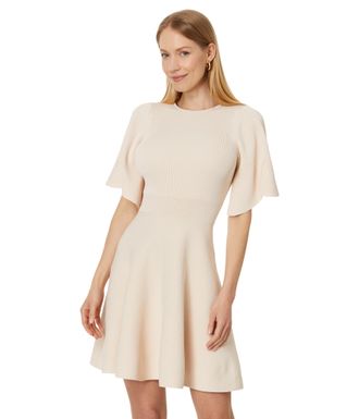 Ted Baker Oliviha Womens Rib Engineered Skater Dress