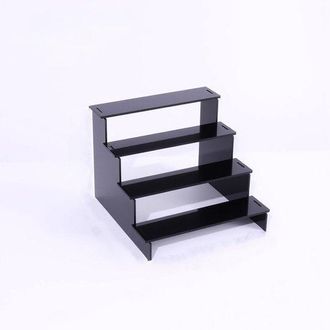 OEM Soporte De Exhibici&oacute;n De Acr&iacute;lico - 4 Niveles - 7 Cm - Negro