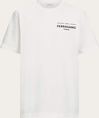 Ferragamo Uomo T-shirt con logo Bianco