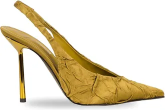 Le Silla Slingback Clevage Crinkled Fabric