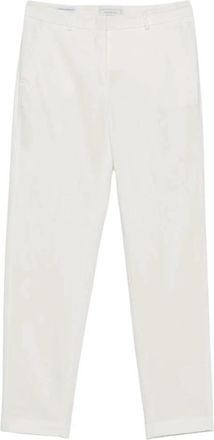 PESERICO Rechthoekige Pantalon - Dames - Straight fit broeken - Wit - XL - Broeken