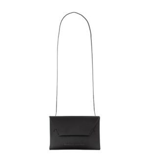 Brunello Cucinelli Leren schoudertas met kaarthouder - Dames - Tassen - Zwart - Maat: ONE Size Leer