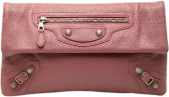 Balenciaga Pre-owned Motocross Giant 21 Envelope Clutch - Dames - Vintage Clutch - Roze - ONE Size - Leer - Vintage