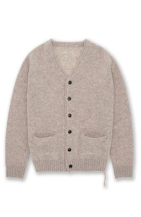 Fortela Edmund Merino Wool Cardigan in Taupe at Nordstrom, Size Medium Eu