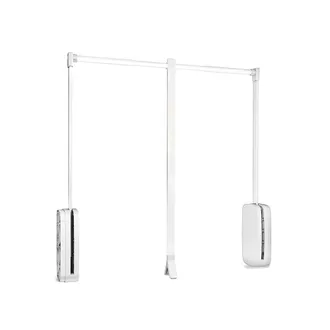 Emuca Emuca - Colgador Abatible Para Armario Sling, Ancho Regulable 600-830mm, Acero Y Pl&aacute;stico, Titanio