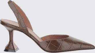 Amina Muaddi Slingback Holli in pelle stampa cocco