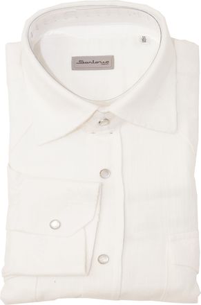 Sartorio Denim Snap Button Cotton Shirt