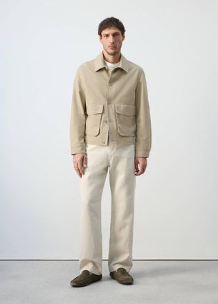 Mango Giacca leggera cotone lyocell beige - Uomo - XXL - MANGO MAN