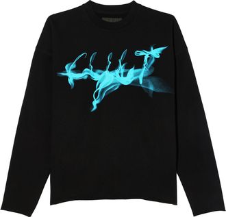 Cult of Individuality Cults Crew Novelty Sweatshirt in Black