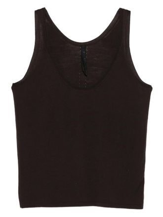 Petar Petrov scoop-neck merino-wool tank top - Brown