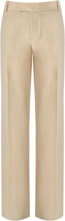 Federica Tosi Dames, Broeken, Beige, Maat: 2XS Wol
