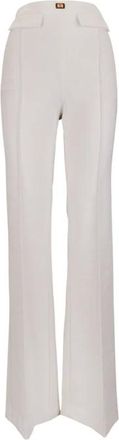 Elisabetta Franchi Broeken, Dames, Wit, L, Polyester, Straight Broeken