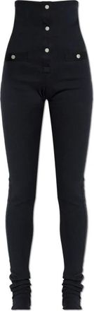 The Attico High-Rise Broek - Dames - Skinny broeken - Zwart - S - Katoen - Broeken
