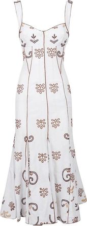 Charo Ruiz Ibiza Charo Ruiz Jurken - Dames - Casual kleedjes - Wit - M - Katoen - Kleedjes