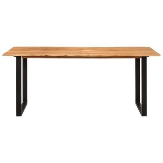 Berkfield Home Dining Table 180x90x76 cm Solid Acacia Wood in Brown | Size: 180 x 90 x 76 cm