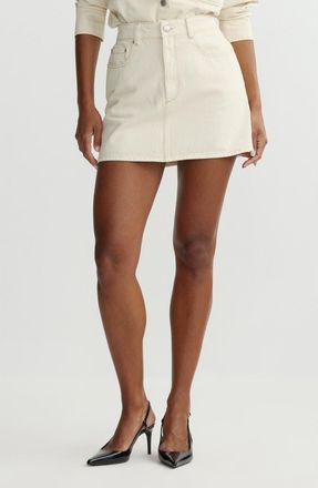 DL1961 Alma Denim Miniskirt in Ecru at Nordstrom, Size 23
