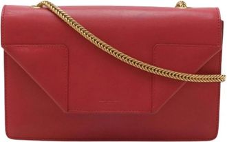 Saint Laurent Pre-owned Cross Body Bags, female, Red, Size: ONE SIZE Pre-owned Leather Betty Chain Shoulder Bag