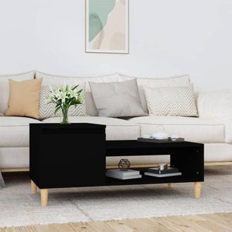 vidaXL vidaXL Tavolino da Salotto Nero 100x50x45 cm in Legno Multistrato