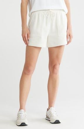 Zella Feather Fleece Pull-On Shorts in Ivory Cloud at Nordstrom Rack, Size X-Small