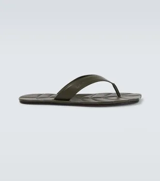 J.W.Anderson Leaf leather thong sandals