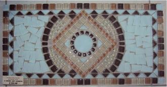 Self Self - rosone in vetro murano frozen bge 33X66 cm rivestimento bagno cucina