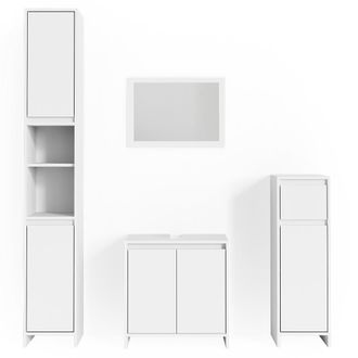 Vicco Conjunto De Muebles De Ba&ntilde;o Emma, Blanco, 4 Piezas
