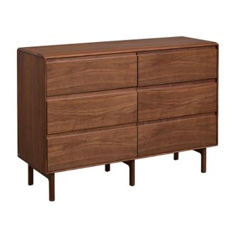 Sklum C&oacute;moda De 6 Cajones 120x40 Cm En Madera Treveris Sklum