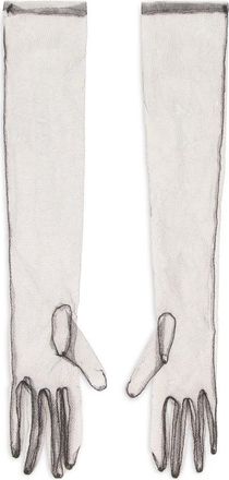 Philosophy di Lorenzo Serafini Lange Transparante Handschoenen - unisex - Handschoenen - Zwart - S - Accessoires