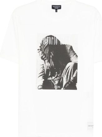 Emporio Armani Grey Crew Neck Graphic Print T-shirt