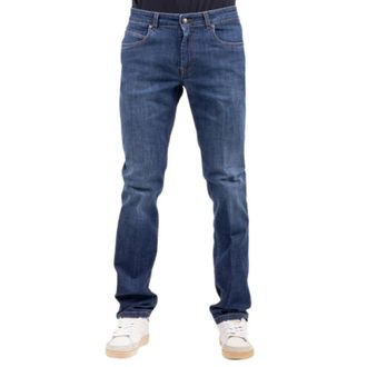 Fay Slim-fit Jeans, male, Blue, Size: W34 Slim-fit Jeans