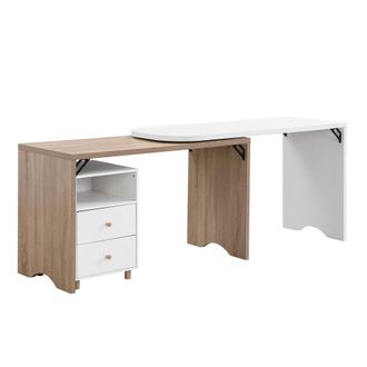 Urban Meuble Aparador de cocina de madera con puertas de ca&ntilde;a