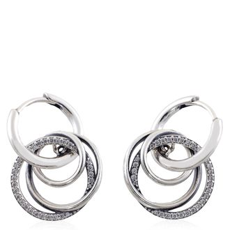Pandora Encircled Sterling Silver Hoop Earrings