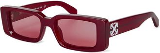 Off-white Mens Accessories Off White Arthur Sunglasses in 2828 Burgundy - One Size