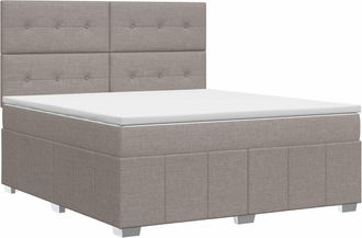 vidaXL Cama Box Spring Con Colch&oacute;n Con Cabecera Topo 140 X 200 Cm Tela Vidaxl