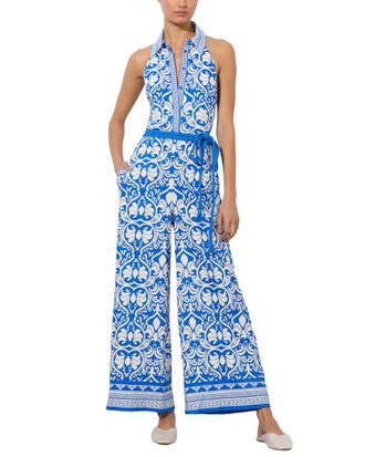 Alice & Olivia Alice + Olivia Alara Linen-Blend Jumpsuit