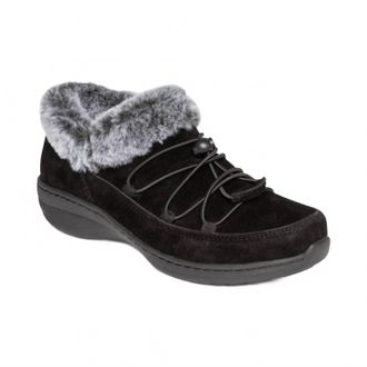 Aetrex Womens Chrissy Arch Support Slip-On Ankle Booties In Black