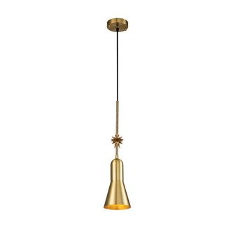 Netlighting Etoile Dome Pendant Ceiling Light Aged Brass & Gold Leaf